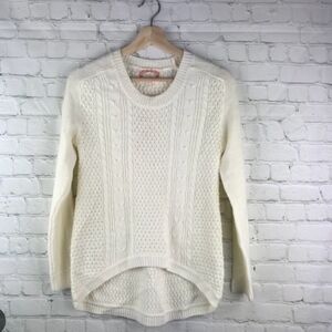 Ambiance Ivory Textured Knit Sweater